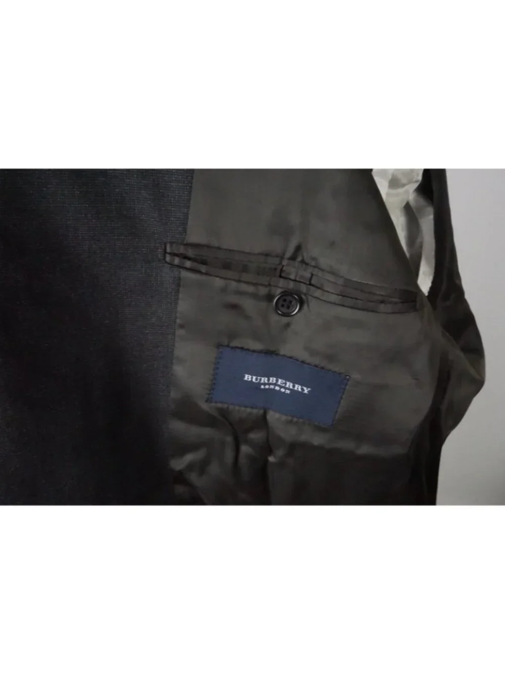 Burberry London Oxford Gray Woven S100s Wool 2 Pc Suit Jacket Pant 46R Brand NEW